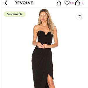 REVOLVE Shona Joy - Black Draped Dress